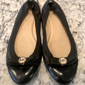 Michael Kors black ballet flats